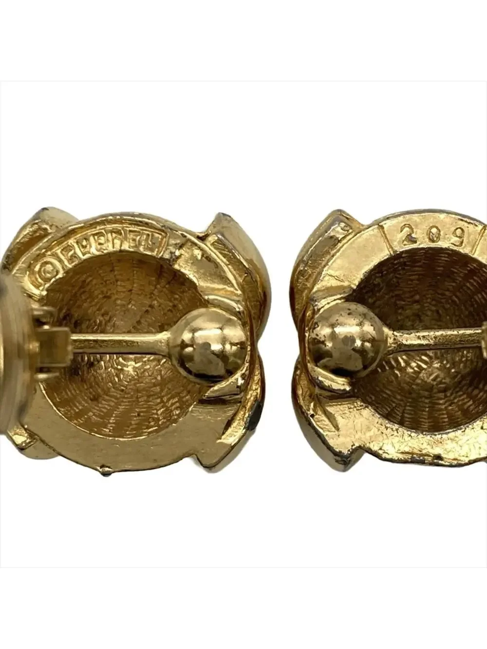 Chanel Cc Logo Clip-On Earrings Gold- #343182C43B